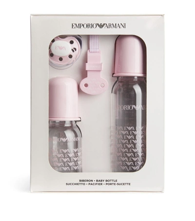 Shop Emporio Armani Baby Bottle And Dummy Set