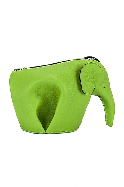 Shop Loewe Elephant Mini Bag In Apple Green