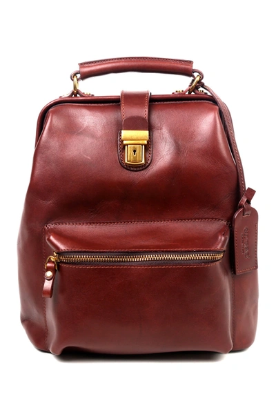 Shop Old Trend Leather Convertible Doctor Backpack In Coffee