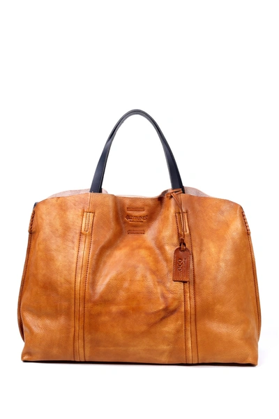 Shop Old Trend Forest Island Leather Tote Bag In Chestnut