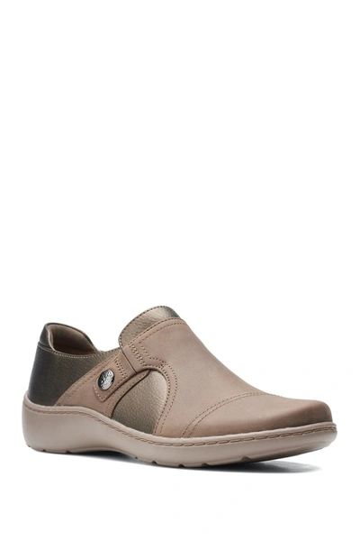 Shop Clarks Cora Poppy Flat In Taupe Comb
