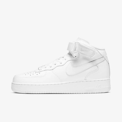 Shop Nike Men's Air Force 1 Mid '07 Shoes In White