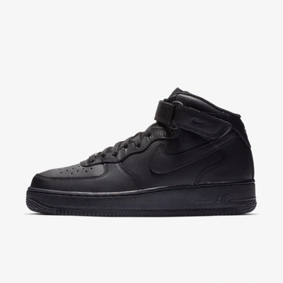 Shop Nike Men's Air Force 1 Mid '07 Shoes In Black