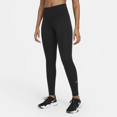 Shop Nike Women's One Mid-rise Leggings In Black