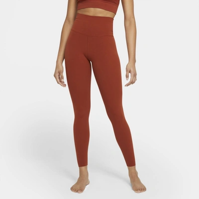 Shop Nike Yoga Luxe Women's High-waisted Leggings In Rugged Orange,light Sienna