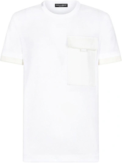 Shop Dolce & Gabbana Flap-pocket Short-sleeve T-shirt In White