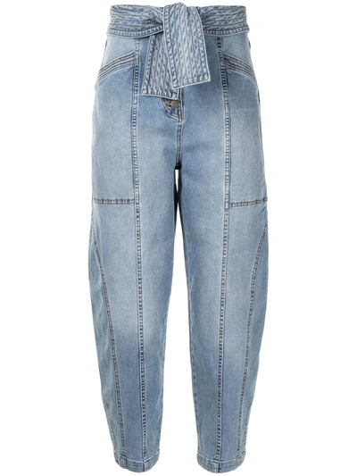 Shop Ulla Johnson Otto Tapered Leg Jeans In Blue