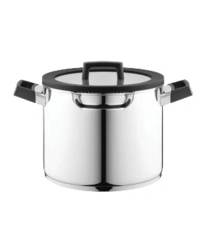 Shop Berghoff Gem 9.5" Cov Stockpot With Downdraft Handles In Silver-tone