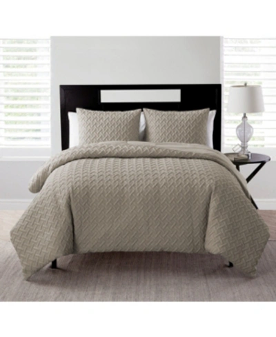 Shop Vcny Home Nina Embossed Comforter Set, Full/queen In Taupe