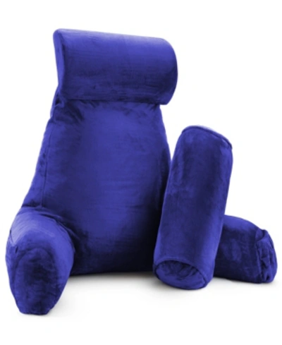 NESTL BEDDING SOFT VELOUR COVER READING BACKREST PILLOW SET, EXTRA LARGE 