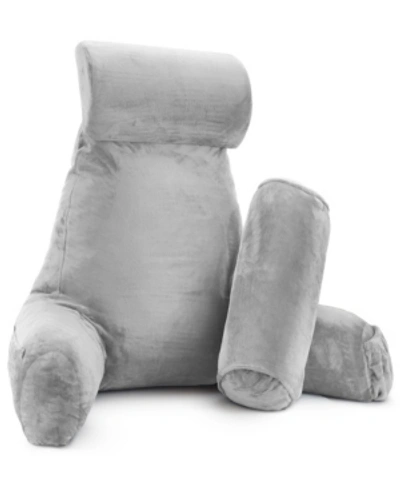 NESTL BEDDING SOFT VELOUR COVER READING BACKREST PILLOW SET, EXTRA LARGE 