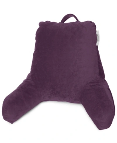 Shop Nestl Bedding Shredded Memory Foam Reading Backrest Pillow, Petite In Eggplant Purple