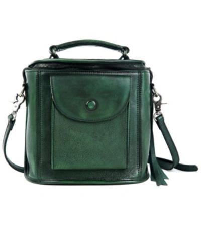 Shop Old Trend Isla Leather Crossbody Bag In Green