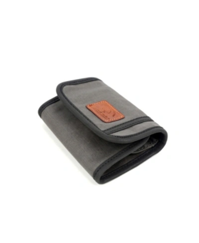 Tsd Brand Urban Light Coated Canvas Wallet In Gray