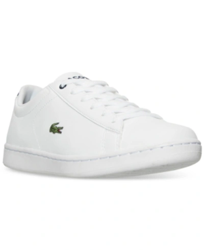Shop Lacoste Little Kids Carnaby Evo Casual Sneakers From Finish Line In White, Navy
