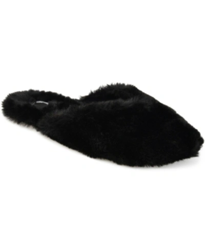 Shop Journee Collection Women's Sundown Faux Fur Slipper In Black