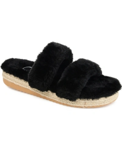 Shop Journee Collection Women's Relaxx Espadrille Slippers In Black