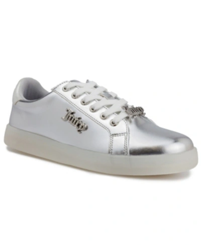 Shop Juicy Couture Women's Connect Lace-up Sneakers Women's Shoes In Silver