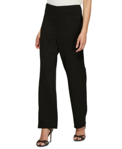 Alex Evenings Slim Leg Crepe Pants In Black
