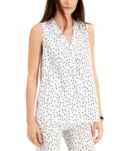 Shop Alfani Dot-print Shell Top, Created For Macy's In Abstract Dot