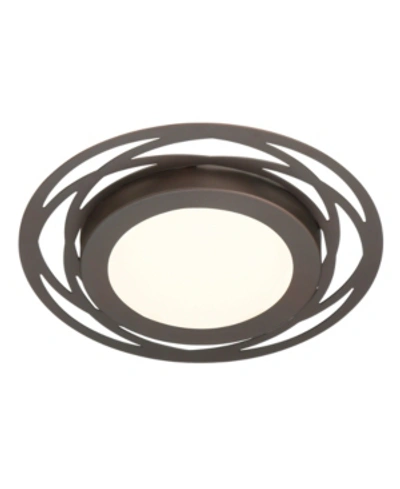 Shop Designer's Fountain Edge Lit Led Flushmount In Bronze