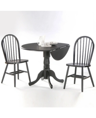 Shop International Concepts 42" Dual Drop Leaf Table With 2 Windsor Chairs