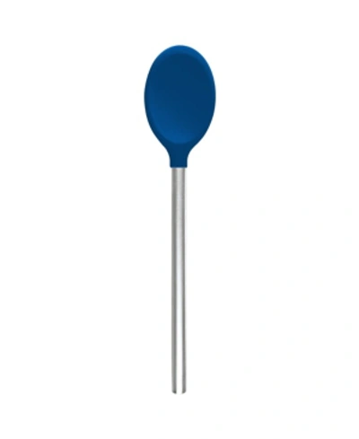 Shop Tovolo Silicone Mixing Spoon With Stainless Steel Handle In Deep Indigo