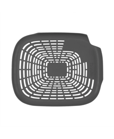 Shop Tovolo Prep N' Rinse Flat Colander With Raised Edges In Charcoal