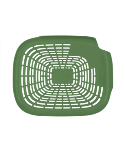 Shop Tovolo Prep N' Rinse Flat Colander With Raised Edges In Pesto