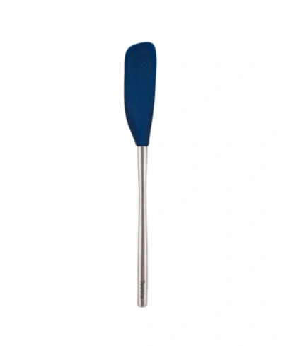 Tovolo Flex-core Long-handled Silicone Jar Scraper Spatula In Deep Indigo