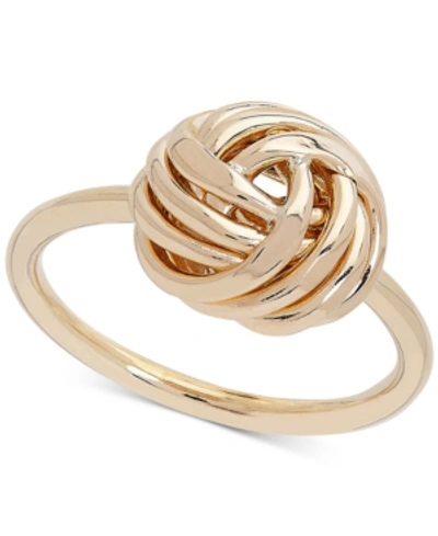 Shop Italian Gold Love Knot Ring In 14k Gold