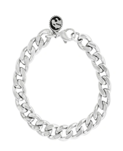 Shop Effy Collection Effy Men's Curb Link Chain Bracelet In Sterling Silver