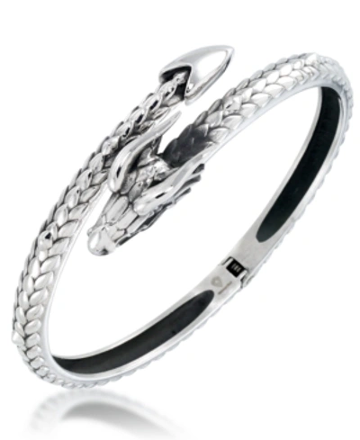 Shop Andrew Charles By Andy Hilfiger Men's Dragon Bangle Bracelet In Stainless Steel