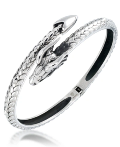 Andrew Charles By Andy Hilfiger Men's Dragon Bangle Bracelet In Stainless Steel In Stainless Steel