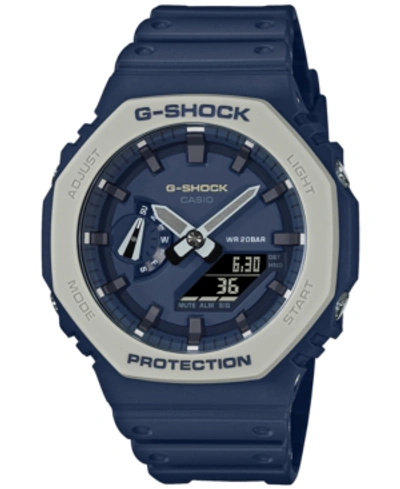 Shop G-shock Men's Analog-digital Navy Resin Strap Watch 45.4mm Ga2110et-2a