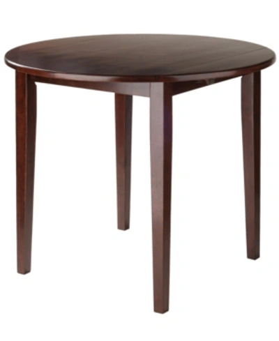 Shop Winsome Clayton 36" Round Drop Leaf Table In Brown