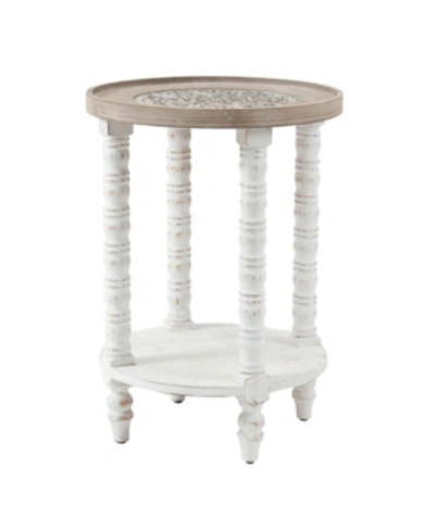 Shop Luxen Home Round Accent Table In White