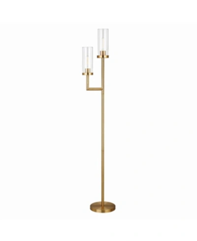 Shop Hudson & Canal Basso Floor Lamp In Gold-tone
