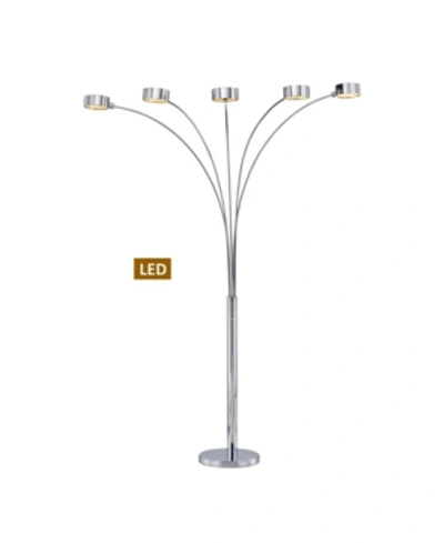 Shop Artiva Usa Micah Plus Led Arched 88" Floor Lamp With Rotatable Shade And Dimmer In Chrome