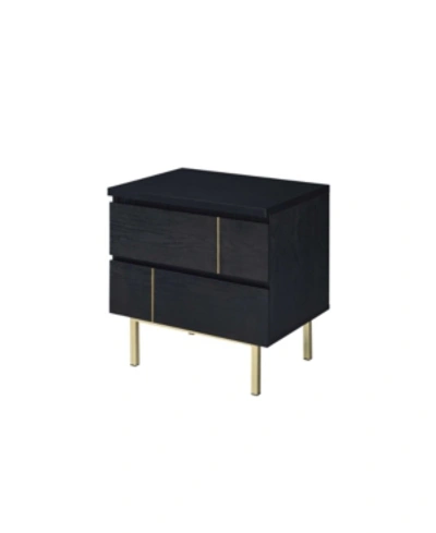 Shop Acme Furniture Shadan Nightstand-end Table In Black