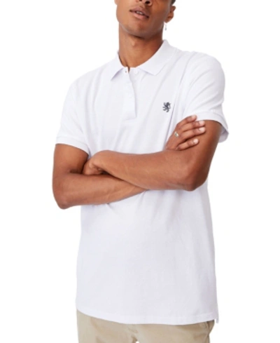 Shop Cotton On Men's Essential Short Sleeve Polo T-shirt In White