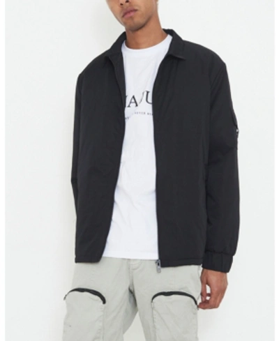 Shop Nana Judy Men's Harrington Jacket With Utility Sleeve Pocket In Black
