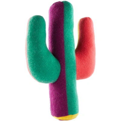 Shop The Elder Statesman Multicolor Small Cactus Pillow