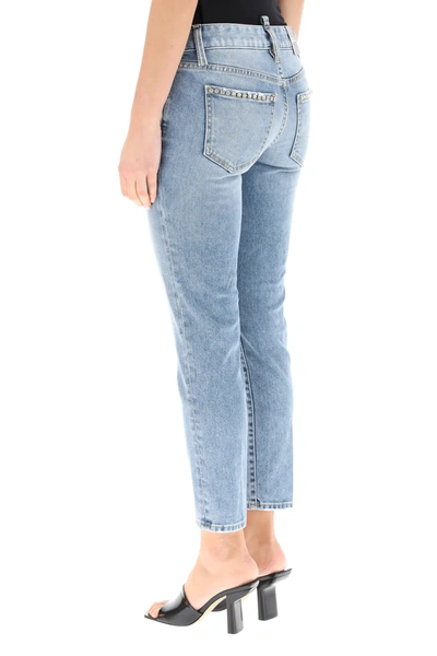 Shop Dsquared2 Medium Waist Cropped Twiggy Jeans In Blue