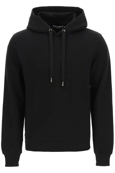 Shop Dolce & Gabbana Hooded Sweatshirt In Black