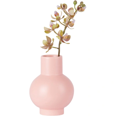 Shop Raawii Pink Earthenware Small Vase In Coral Blush