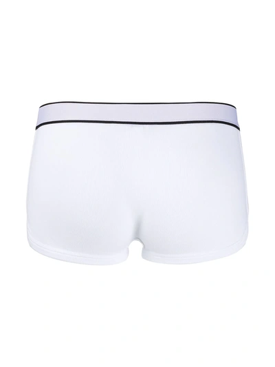 Shop Dolce & Gabbana Logo-waistband Shortie Briefs In White