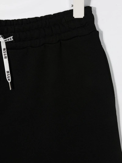 Shop Msgm Teen Drawstring Mini Skirt In Black
