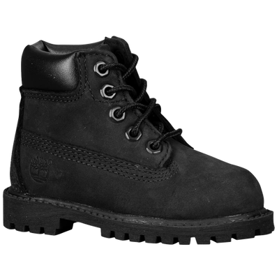 Shop Timberland Boys  6" Premium Waterproof Boots In Black/black