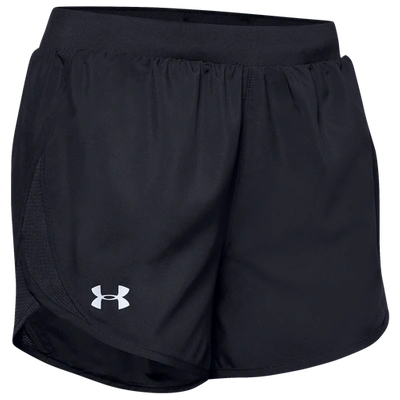 Shop Under Armour Womens  Heatgear Fly By 2.0 Shorts In Black/white/reflective